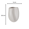 Vaso de Cerâmica Ravena Palha Fosco Dupla 28 Cm e 23,5 Cm - 3