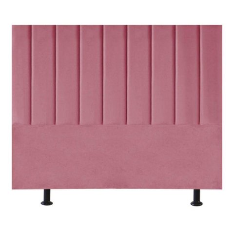 Cabeceira Estofada Cama Casal Queen Size 160 Cm Laura Suede Cor:rosa