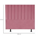 Ver imagem 3 de Cabeceira Estofada Cama Casal Queen Size 160 Cm Laura Suede Cor:rosa
