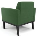 Ver imagem 5 de Poltrona Decorativa Base Madeira Preto Maressa Suede Verde - Ibiza