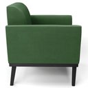 Ver imagem 6 de Poltrona Decorativa Base Madeira Preto Maressa Suede Verde - Ibiza
