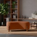 Ver imagem 5 de Banqueta Decorativa Orgânica Puff Thor 100cm para Sala e Quarto Bouclé:terracota