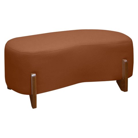 Banqueta Decorativa Orgânica Puff Thor 100cm para Sala e Quarto Bouclé:terracota