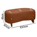 Ver imagem 3 de Banqueta Decorativa Orgânica Puff Thor 100cm para Sala e Quarto Bouclé:terracota