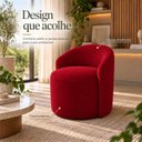Ver imagem 3 de Poltrona Decorativa Yara Suede Sala Estar Quarto Recepção Confortável