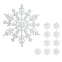 Ver imagem 6 de Flocos de Neve Branco 10 Pendentes Grande c/ Glitter Decoração Enfeite Árvore Natal