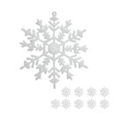 Ver imagem 7 de Flocos de Neve Branco 10 Pendentes Grande c/ Glitter Decoração Enfeite Árvore Natal