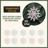 Flocos de Neve Branco 10 Pendentes Grande C/ Glitter Decoração Enfeite Árvore Natal - 8