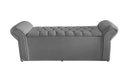Ver imagem 3 de Kit Realeza Cabeceira de Cama Box e Calçadeira Baú Casal 140 Cm Suede Prata Eli Móveis