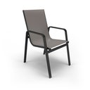 Ver imagem 2 de Kit 4 Cadeiras Miami Gourmet Alumínio Preto Tela Fendi