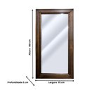 Ver imagem 4 de Espelho Retangular Moldura Com Gesso - Castanho Envelhecido