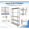 Estante de Aço 5 Prateleiras 25cm Multiuso 25kg/prateleira Várias Cores - 3
