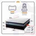 Ver imagem 2 de Conjunto Cama Box Espuma Chicago Cinza King 193x203x57