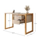 Ver imagem 3 de Mesa Home Office 120 cm Cashmere Fendi Madeira 2 Gavetas Belinda Idimex