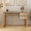 Ver imagem 1 de Mesa Home Office 120 cm Cashmere Fendi Madeira 2 Gavetas Belinda Idimex