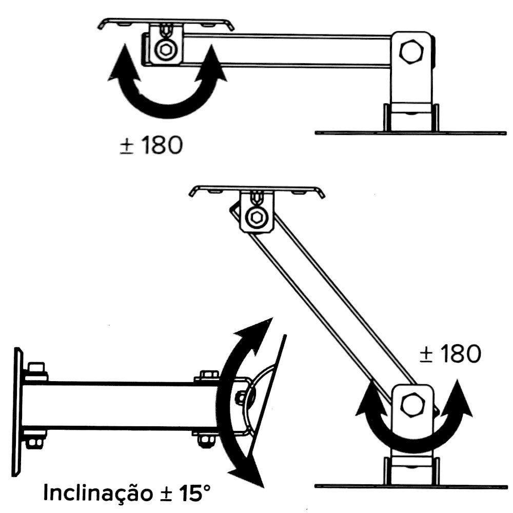 Suporte Articulado para Tv Led Lcd 10 a 56 Polegadas - 3