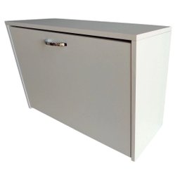Sapateira Dupla para Quarto Sala Hall Lavanderia 26x45x68cm - Branco Tx - 2