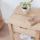 Ver imagem 4 de Mesa de Cabeceira Laguna 1 Gaveta Madeira Maciça Amêndoa Cubomob