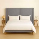 Ver imagem 1 de Cabeceira Cama Casal 156cm Estofada Linho ou Veludo Editável Cor:linho Philips Niquel