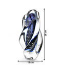 Ver imagem 3 de Vaso Espiral em Cristal Murano 28 cm Azul Oxford Cristais São Marcos
