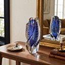 Ver imagem 2 de Vaso Espiral em Cristal Murano 28 cm Azul Oxford Cristais São Marcos