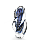 Ver imagem 1 de Vaso Espiral em Cristal Murano 28 cm Azul Oxford Cristais São Marcos