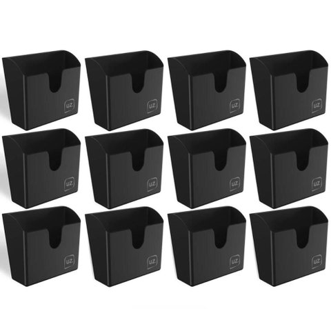 Kit 12 Porta Guardanapo Suportes de Mesa Restaurantes Lancherias Hoteis Uz Slim Pretos