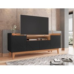 Rack Adria 1.60 Preto/noce - Casa D Móveis - 2