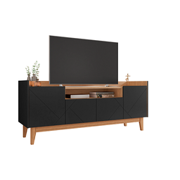 Rack Adria 1.60 Preto/noce - Casa D Móveis - 1