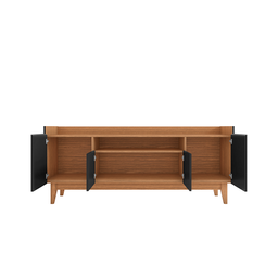 Rack Adria 1.60 Preto/noce - Casa D Móveis - 4