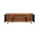Ver imagem 4 de Rack Adria 1.60 Preto/noce - Casa D Móveis
