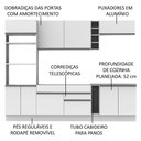 Ver imagem 5 de Cozinha Completa Branca com Armário e Balcão + Tampo Madesa