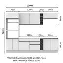 Ver imagem 2 de Cozinha Completa Branca com Armário e Balcão + Tampo Madesa