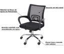 Ver imagem 2 de Cadeira Escritorio Home Office Giratória Preto