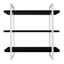 Ver imagem 3 de Kit 02 Prateleiras Tripla Hone de 25 Cm - Branco/preto