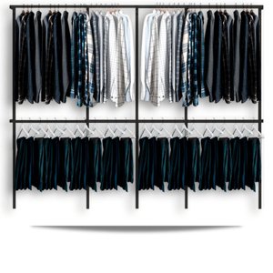 Arara de parede - 3,10m Smart black