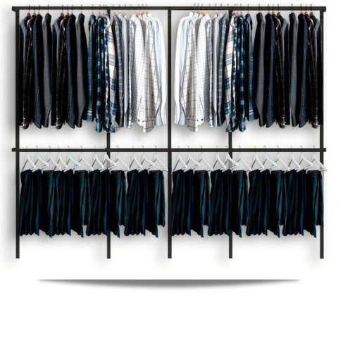 Arara de parede - 3,10m Smart black