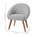 Ver imagem 2 de Conjunto Poltrona para Sala de Recepção Celina Linha Cinza