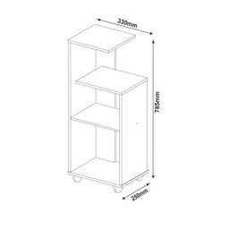 Mesa Apoio Artely com 1 Prateleira e 2 Nichos Bis - 8