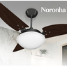 Ventilador de Teto Noronha Preto Com 3 Pás Tabaco de MDF 220 V Ventex - 2
