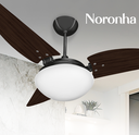 Ver imagem 2 de Ventilador de Teto Noronha Preto Com 3 Pás Tabaco de MDF 220 V Ventex