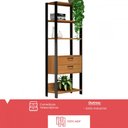 Ver imagem 4 de Estante para Livros Home Office 100% Mdf 2 Gavetas Freijó/preto - Panorama Móveis