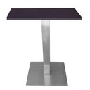 Ver imagem 1 de Mesa de Jantar Quadrada 80 cm Tampo Preto em MDP Base Alpha Inox