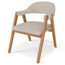 Ver imagem 6 de Kit 04 Cadeiras de Jantar e Estar Living Estofada Nadja L02 Linho Bege - Lyam Decor