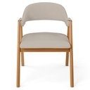 Ver imagem 3 de Kit 04 Cadeiras de Jantar e Estar Living Estofada Nadja L02 Linho Bege - Lyam Decor