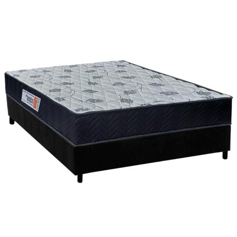 Cama Box Casal: Colchão Ortopédico Orthoflex Foggia Sogni Unic Pillow Top + Base Black(138x188)