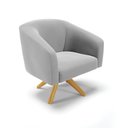 Ver imagem 4 de Kit 01 Namoradeira 02 Lugares e 02 Poltronas Giratória Stella Suede Base Madeira MA30 - D’Rossi - Ci