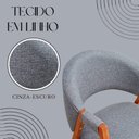 Ver imagem 5 de Combo 4 Poltronas Lithi Cinza-Escuro Tecido Linho Escritórios & Recepções