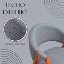 Ver imagem 5 de Combo 4 Cadeiras Zara Cinza-Escuro Tecido Linho Escritórios & Recepções