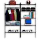 Ver imagem 1 de Estante Roupeiro Modulados Aramados Compacto Resistente 1,90m - Preto